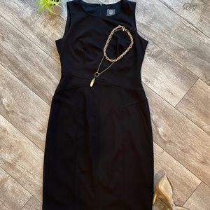 Vince Camuto Sleeveless Black Dress - Size 10